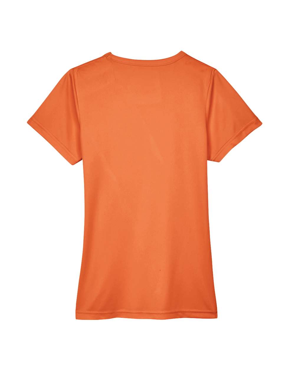 Front View of Bright Orange Women's Cool & Dry Sport Performance Interlock T-shirt - 8420L