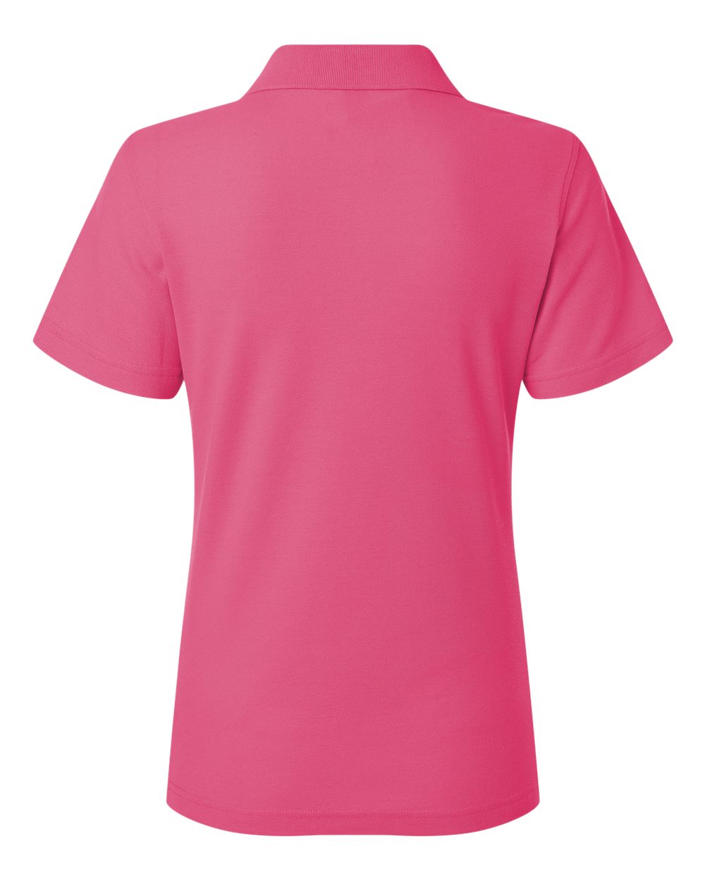 Front View of Bright Pink Women's Pique Polo - 62800L
