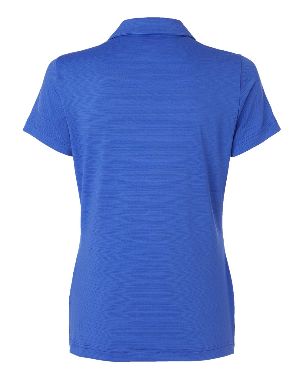 Front View of Bright Royal Women's Textured Stripe Polo - A707