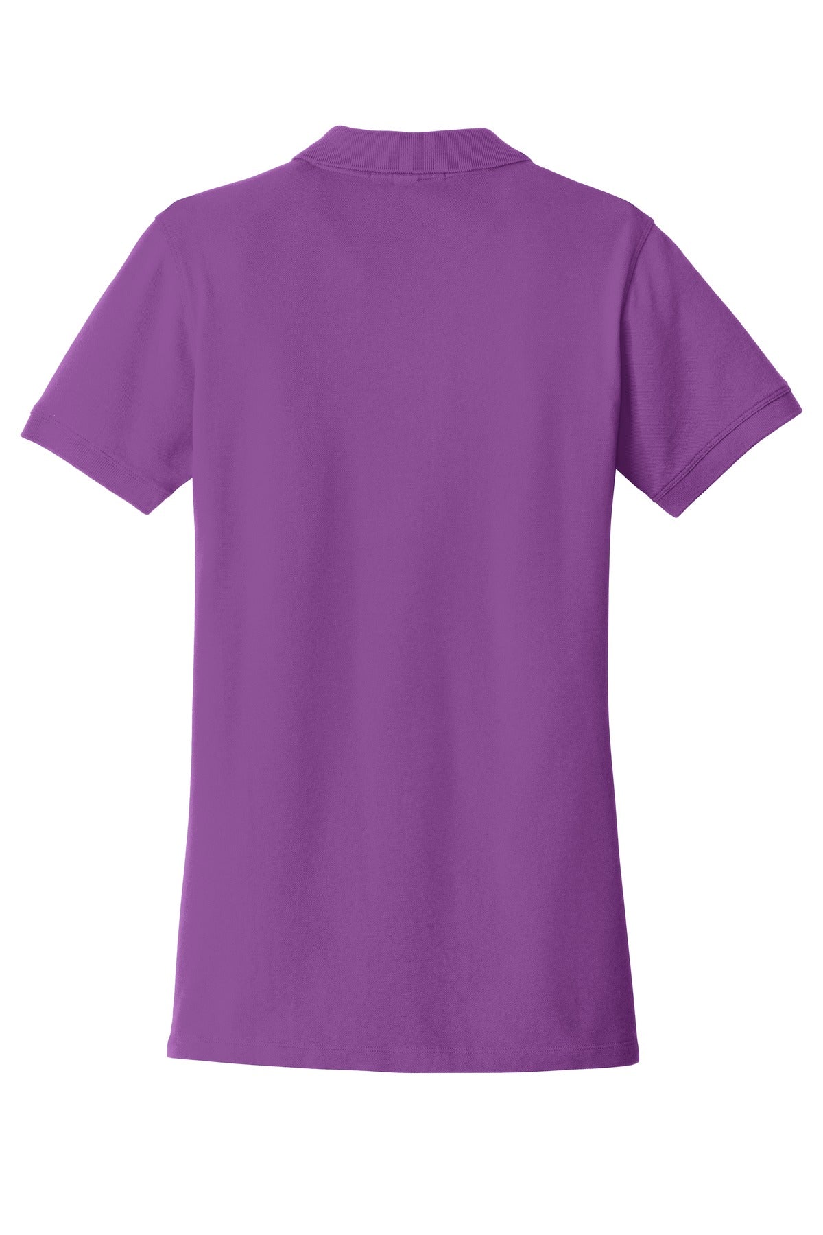 Front View of Bright Violet Port Authority Women's EZCotton Polo. LK8000