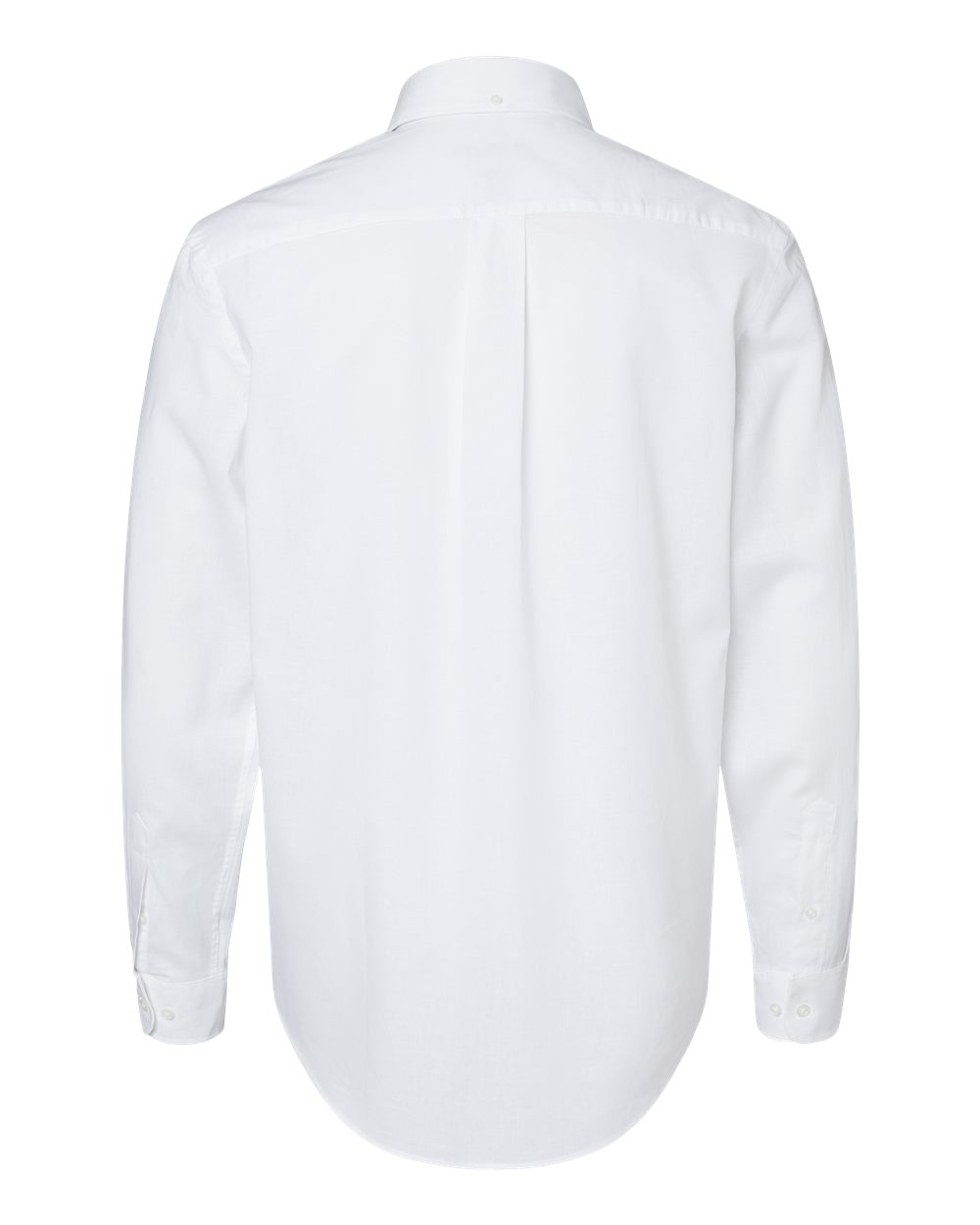 Rear View of Bright White Cotton/Linen Shirt - 13TH107