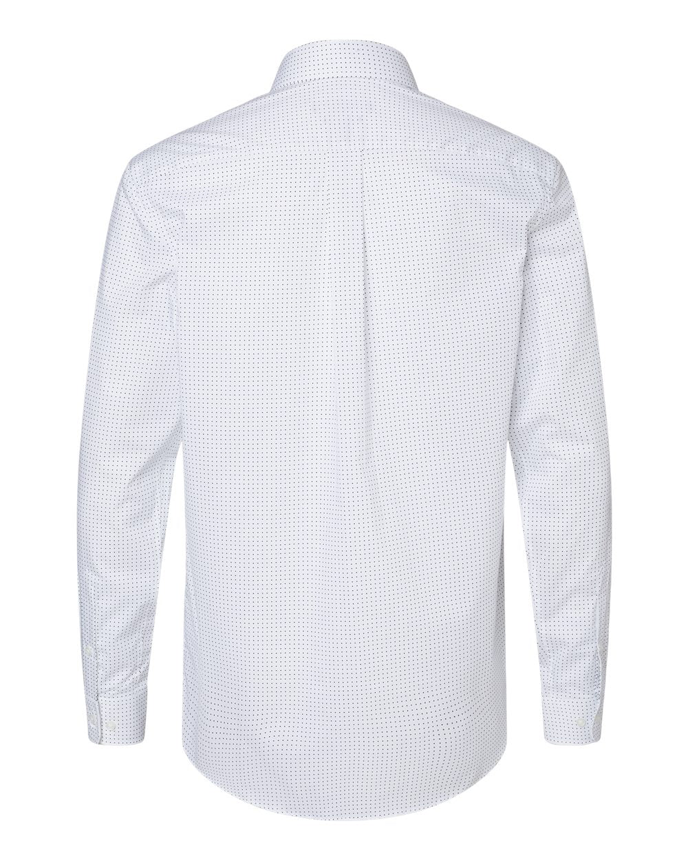 Rear View of Bright White Polka Dot Shirt - 13TH105