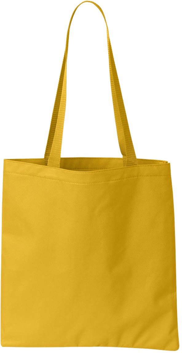 Front View of Bright Yellow Madison Basic Tote - 8801