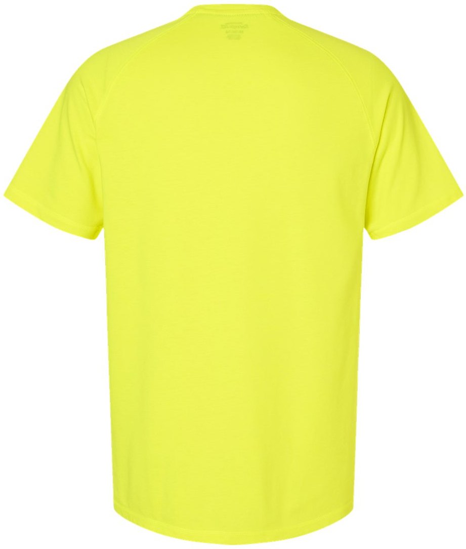 Front View of Bright Yellow Performance Cooling T-Shirt - S600