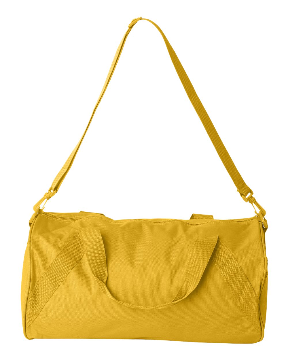 Front View of Bright Yellow Recycled 18” Small Duffel Bag - 8805