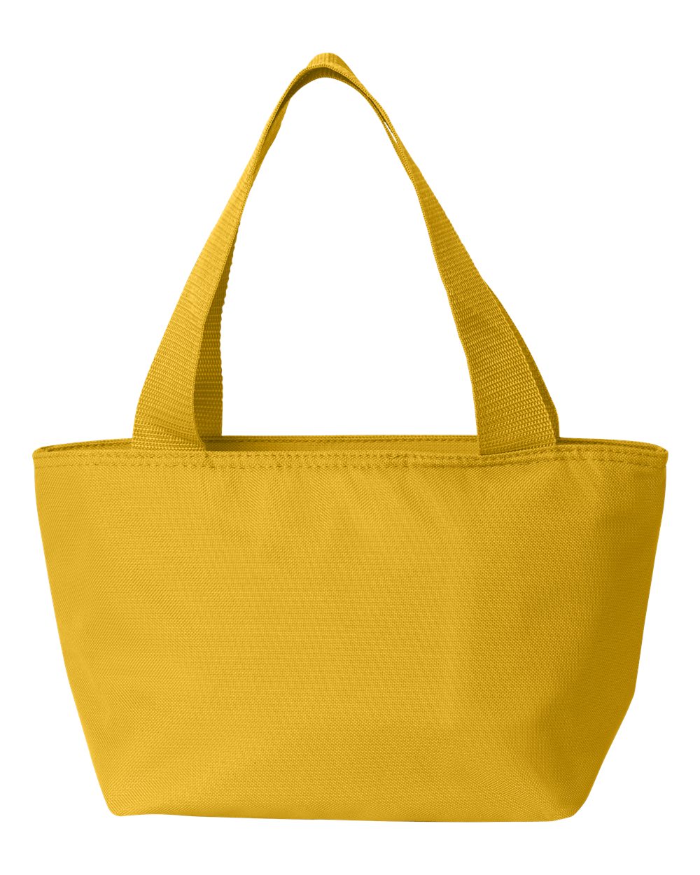 Front View of Bright Yellow Recycled Cooler Bag - 8808