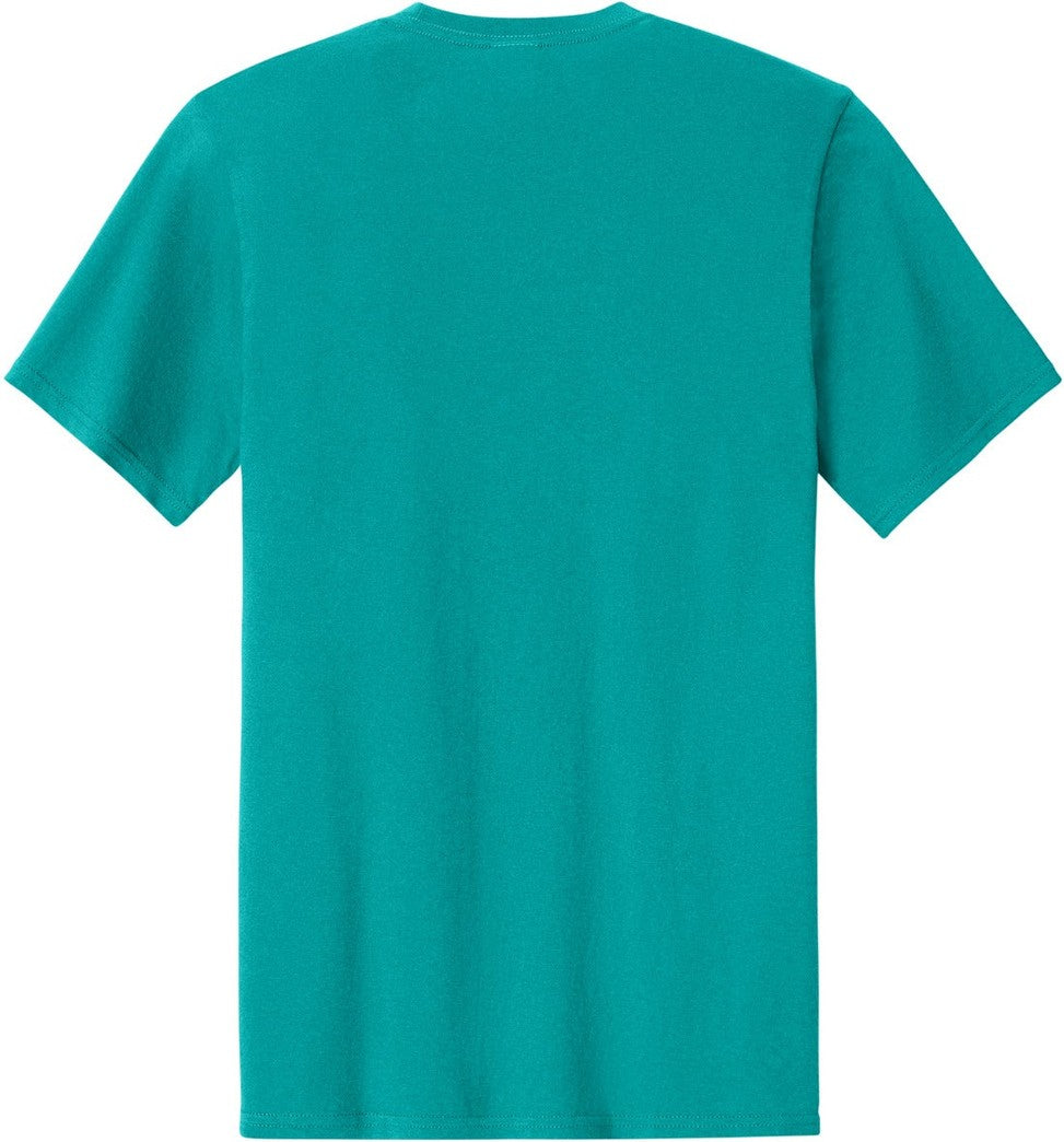 Front View of BrightAqua Port & Co Easy Cotton Tee PC43