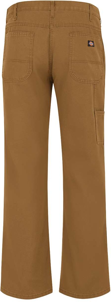 Front View of Brown Duck - 32I Industrial Duck Carpenter Jeans - LU23