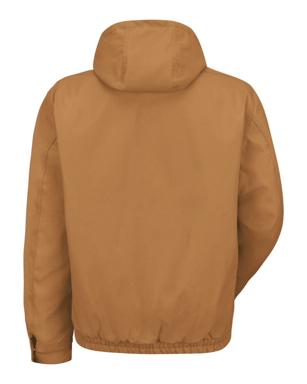 Front View of Brown Duck Blended Duck Zip-Front Hooded Jacket - JD20