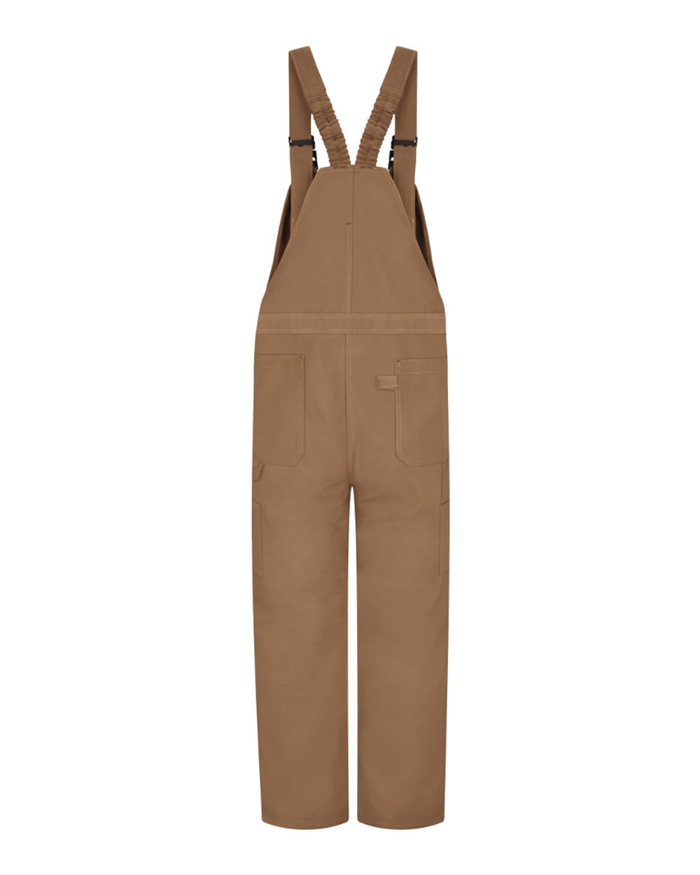 Front View of Brown Duck Duck Unlined Bib Overall - EXCEL FR® ComforTouch - BLF8