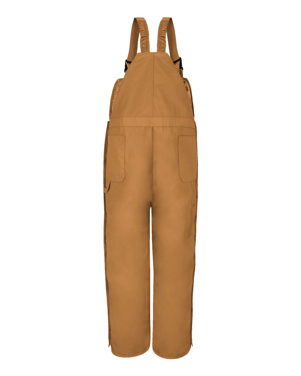 Front View of Brown Duck Insulated Blended Duck Bib Overall - BD30