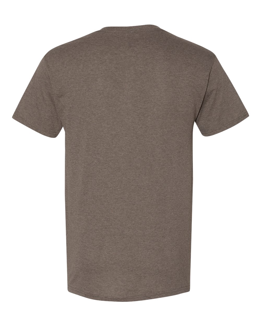 Front View of Brown Heather Triblend T-Shirt - 601MR
