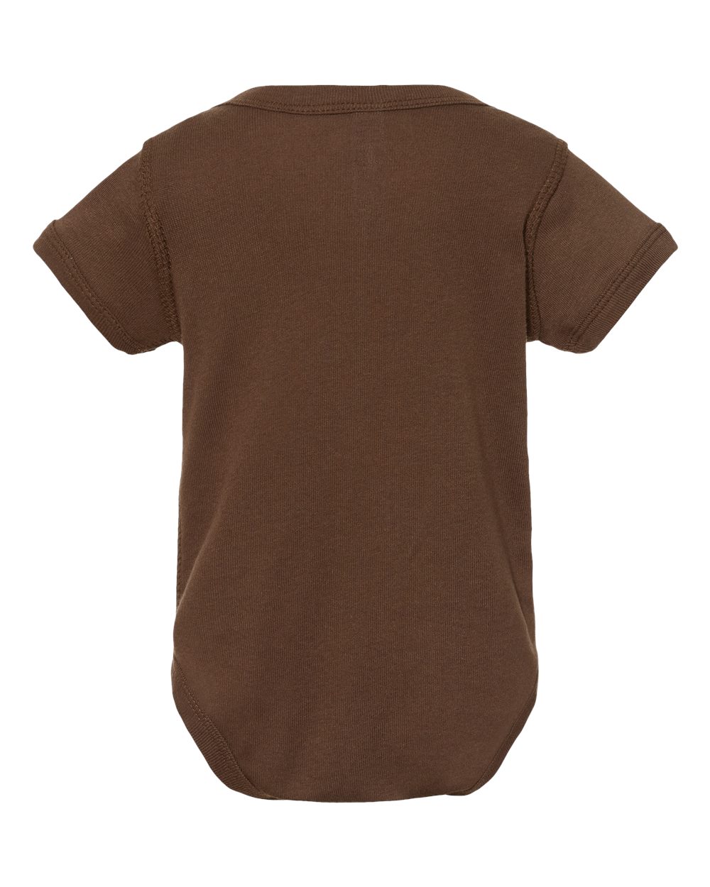 Front View of Brown Infant Baby Rib Bodysuit - 4400