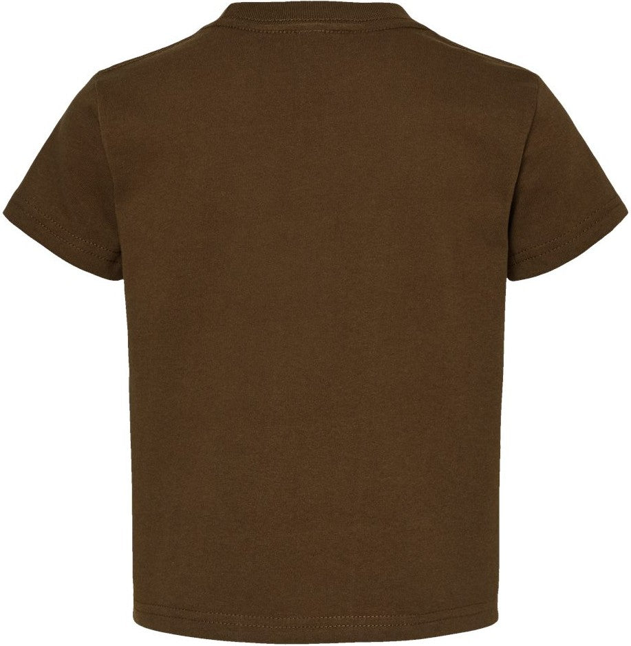 Front View of Brown Juvy Youth Short Sleeve T-Shirt - 3301J