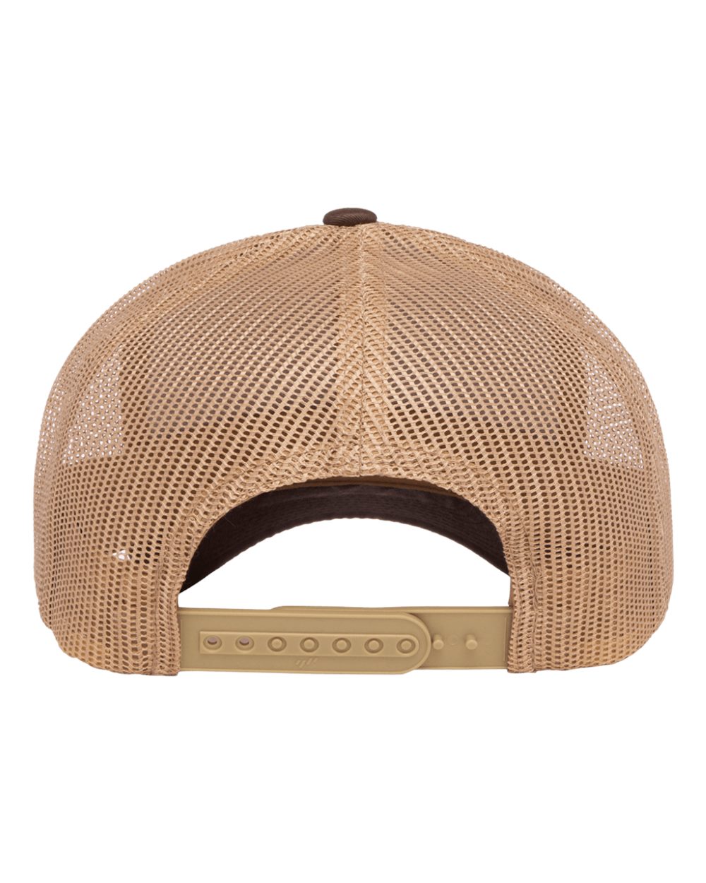 Front View of Brown/ Khaki Retro Trucker Cap - 6606