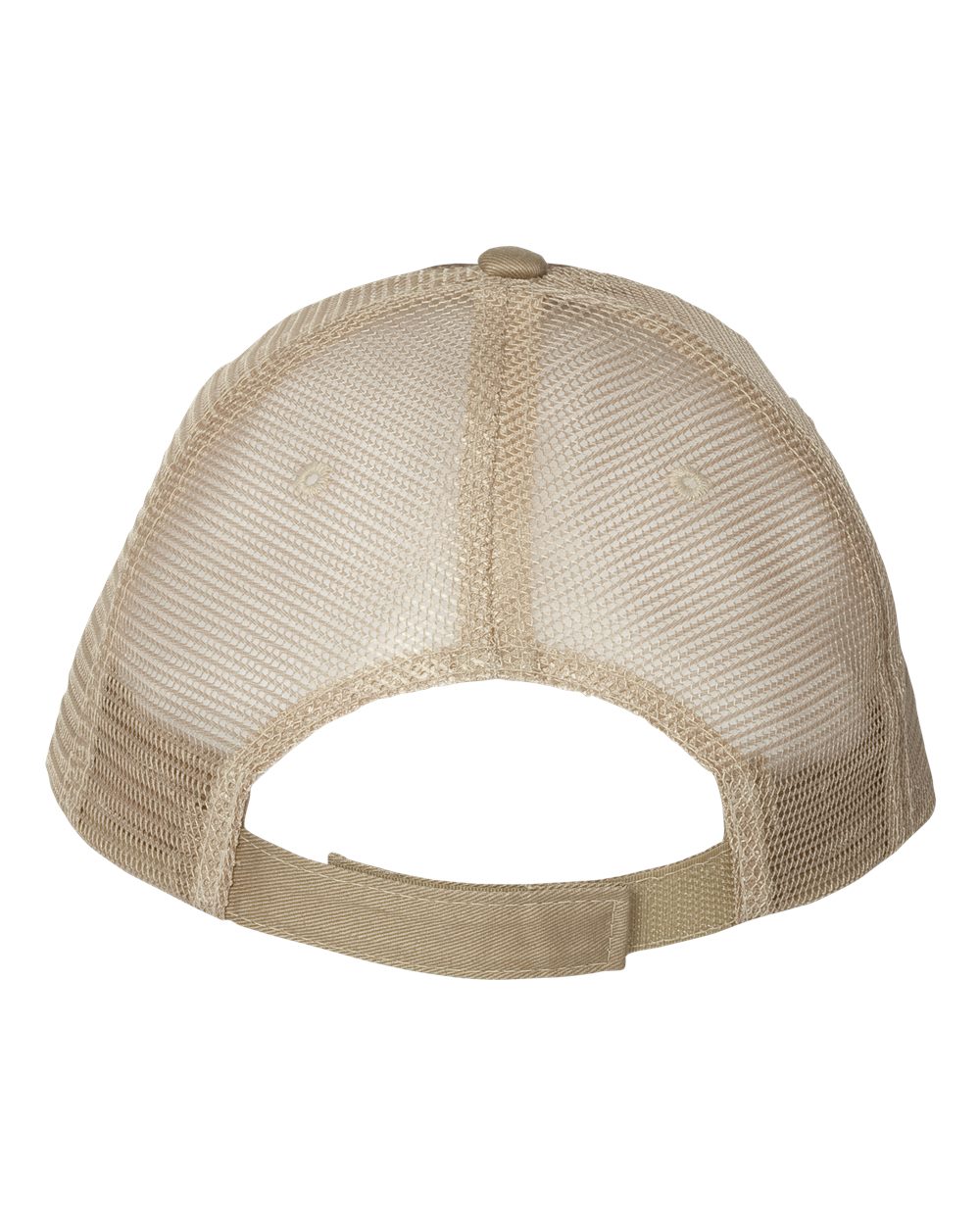Rear View of Brown/ Khaki Sandwich Trucker Cap - S102