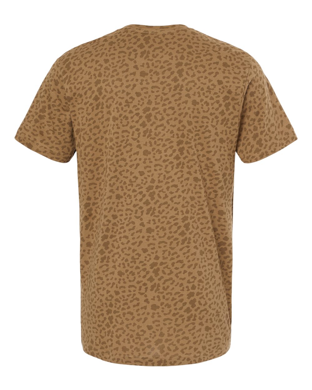 Front View of Brown Leopard Fine Jersey Tee - 6901