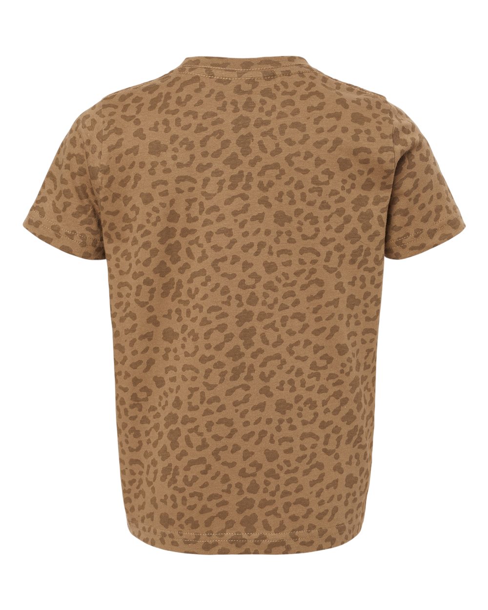 Front View of Brown Leopard Toddler Fine Jersey Tee - 3321