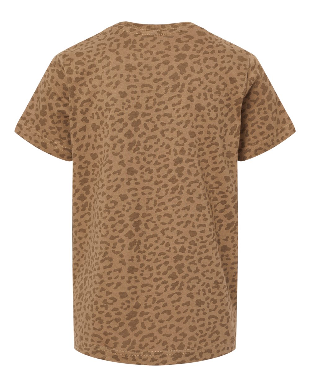 Front View of Brown Leopard Youth Fine Jersey Tee - 6101