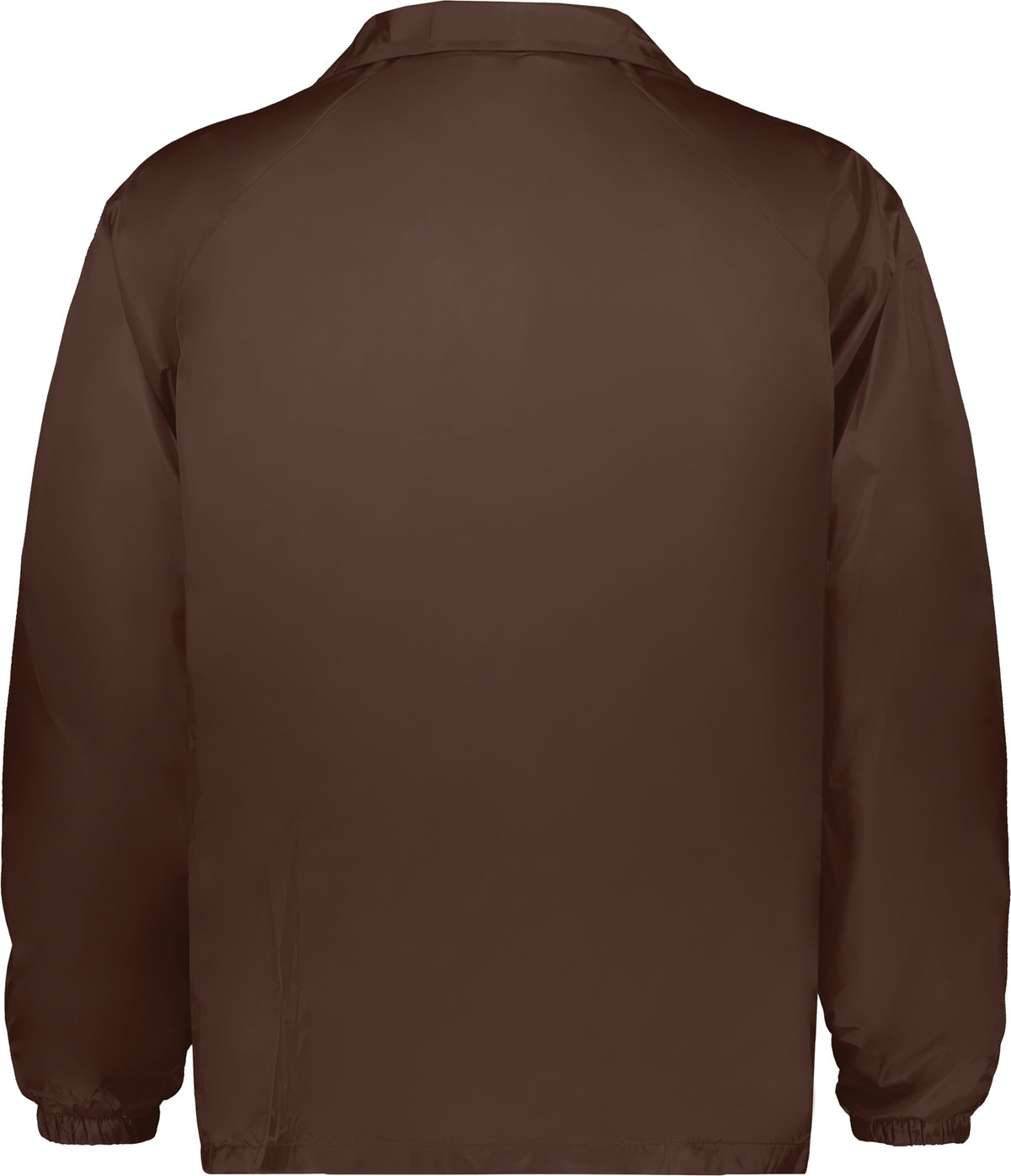 Rear View of BROWN NYLON COACH S JACKET/LINED