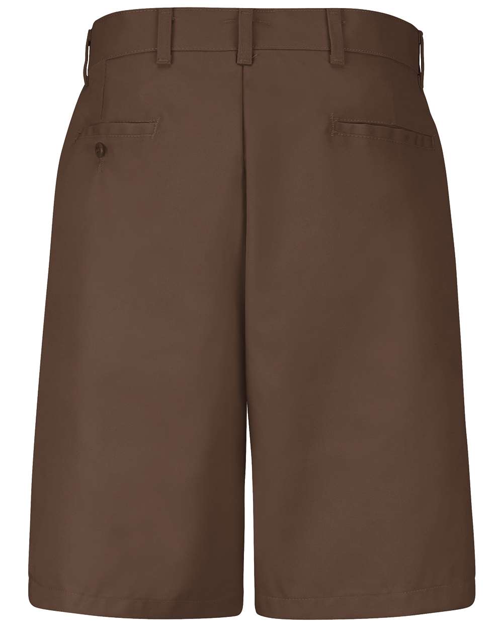 Front View of Brown Plain Front Shorts - PT26