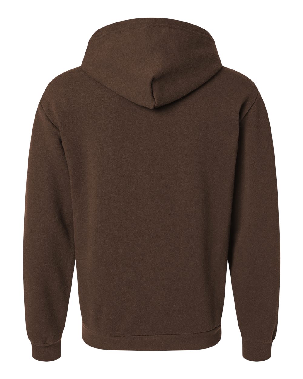 Front View of Brown ReFlex Fleece Full-Zip Hoodie - RF497