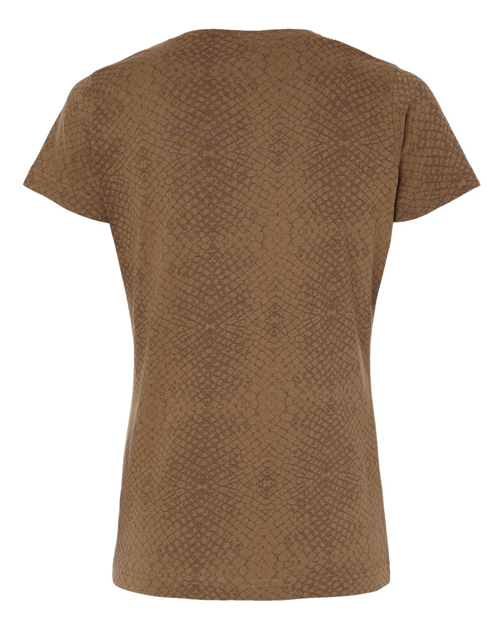 Front View of Brown Reptile Women's Fine Jersey Tee - 3516