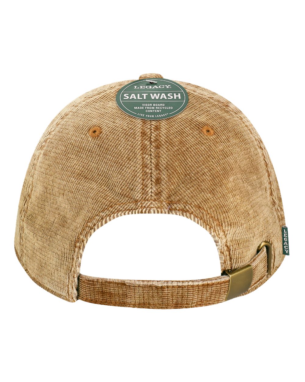 Rear View of Brown Salt Wash Corduroy Cap - SALT