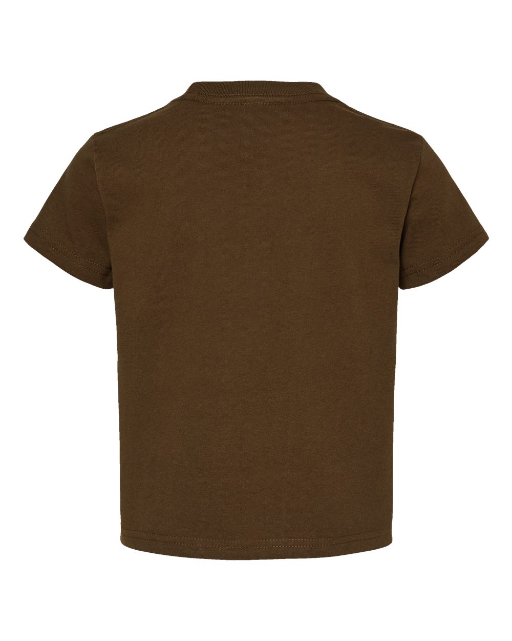 Front View of Brown Toddler Cotton Jersey Tee - 3301T
