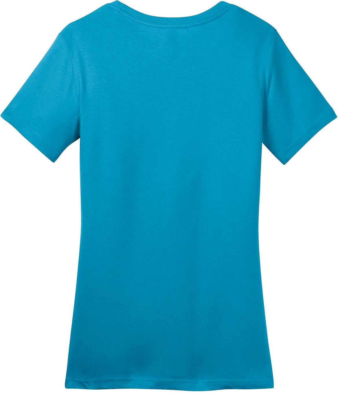 Rear View of Brt Turquoise District Women's Perfect Weight Tee. DM104L