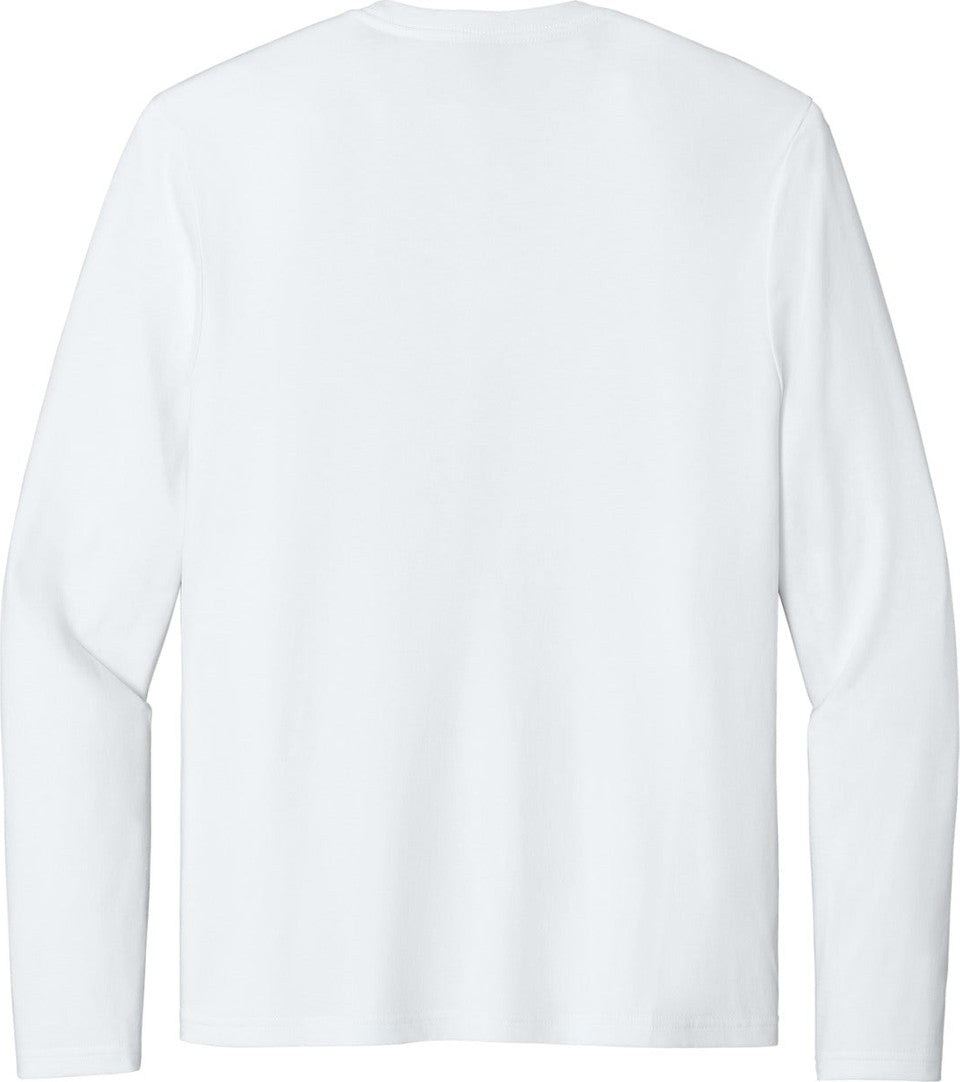 Front View of BrtWhite District Perfect Weight CVC Long Sleeve Tee DT185