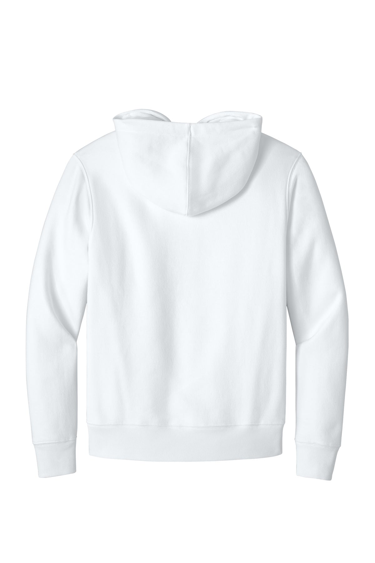 Front View of BrtWhite District Perfect Weight Fleece Hoodie DT1101
