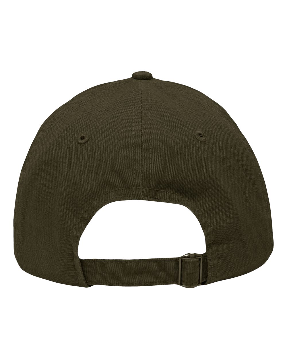 Front View of Brushed Dark Olive Green Dad Hat Fit - SP1700