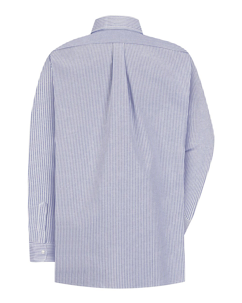 Rear View of BS-Blue/ White Stripe 34 Executive Oxford Dress Shirt - SR70