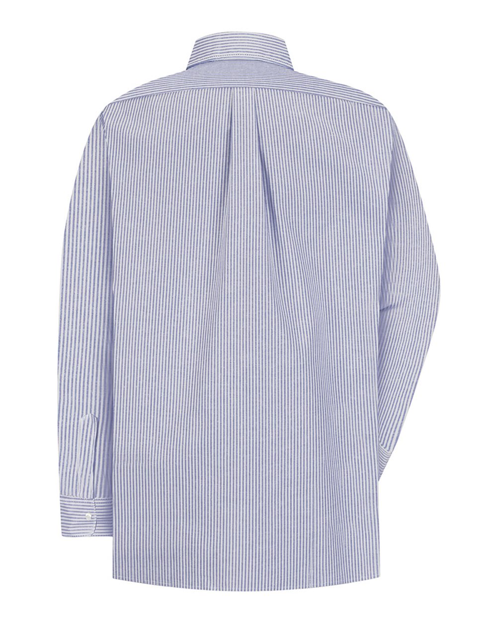 Front View of BS-Blue/ White Stripe 35 Executive Oxford Dress Shirt - Additional Sizes - SR70EXT