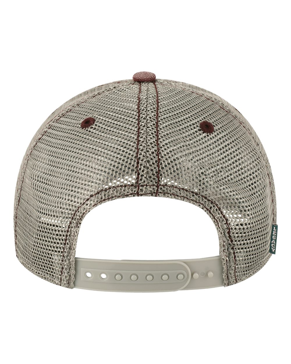 Front View of Burgundy/ Grey Dashboard Trucker Cap - DTA