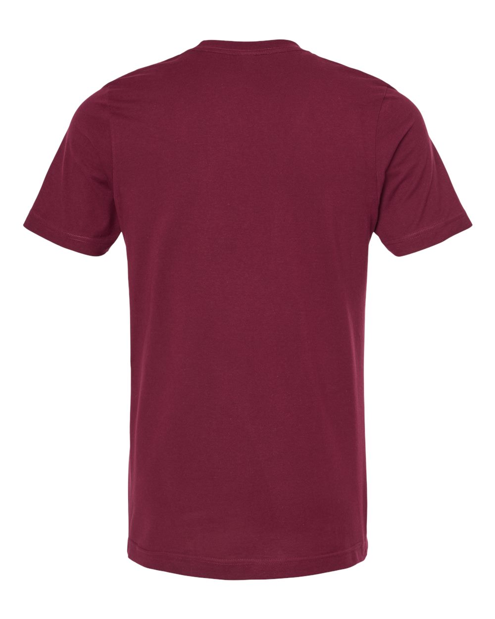 Front View of Burgundy Premium Cotton T-Shirt - 502