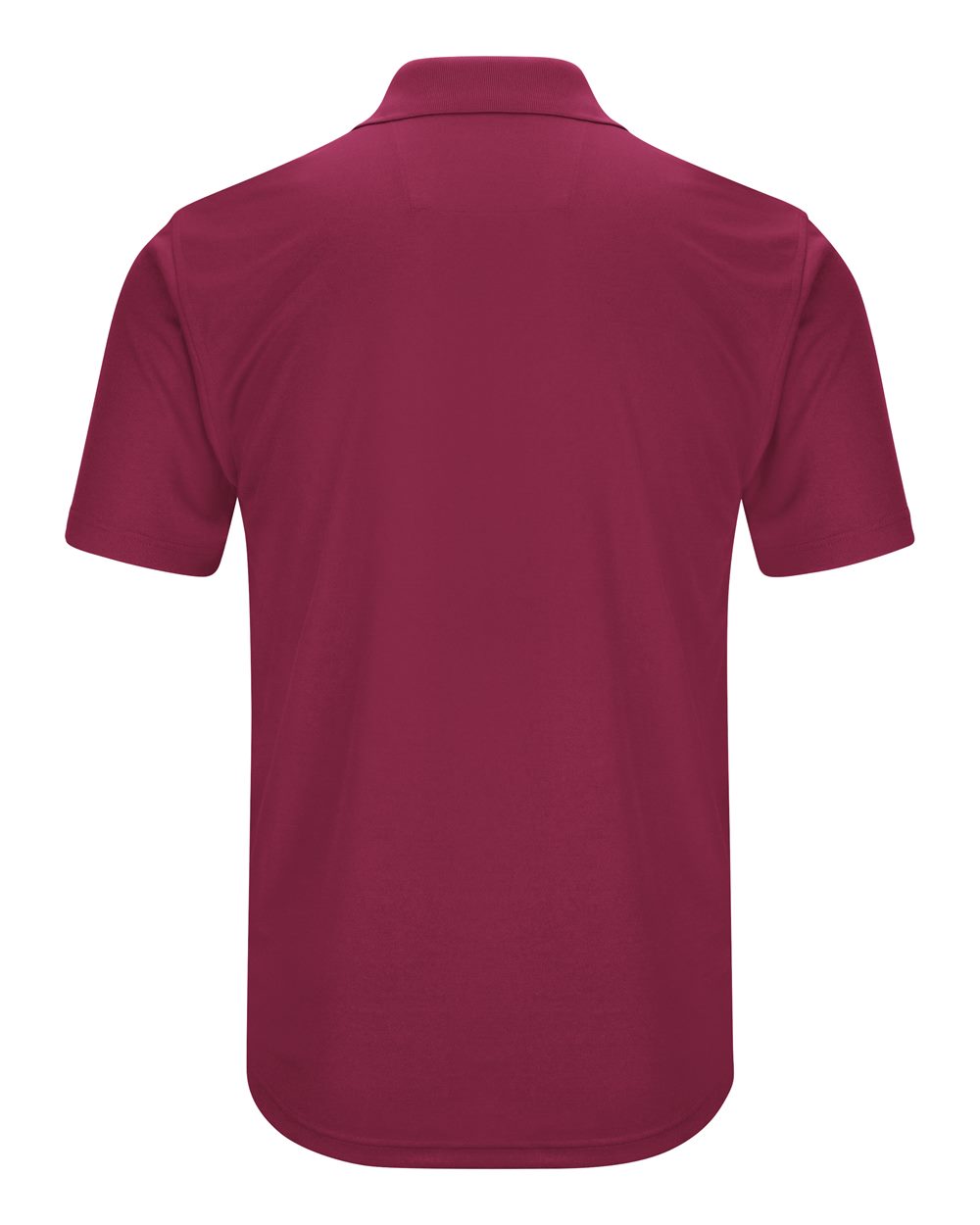Front View of Burgundy Short Sleeve Performance Knit Pocketless Core Polo - SK96