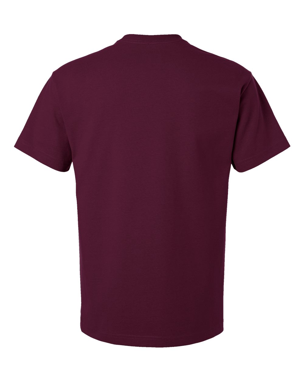 Front View of Burgundy Super Heavyweight Tee - 9001
