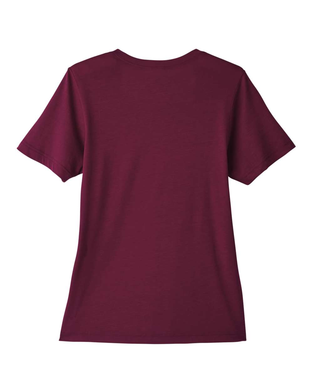 Front View of Burgundy Women's Fusion ChromaSoft™ Performance T-Shirt - CE111W