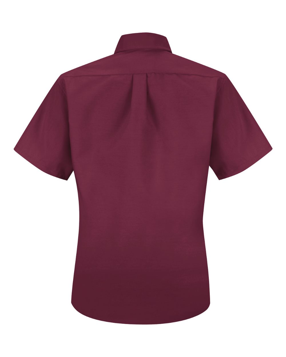 Front View of Burgundy Women's Poplin Dress Shirt - SP81