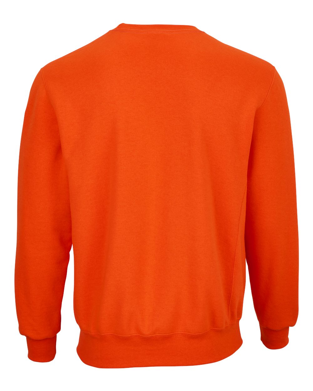 Front View of Burnt Orange Fleece Crew Pullover - BM5101