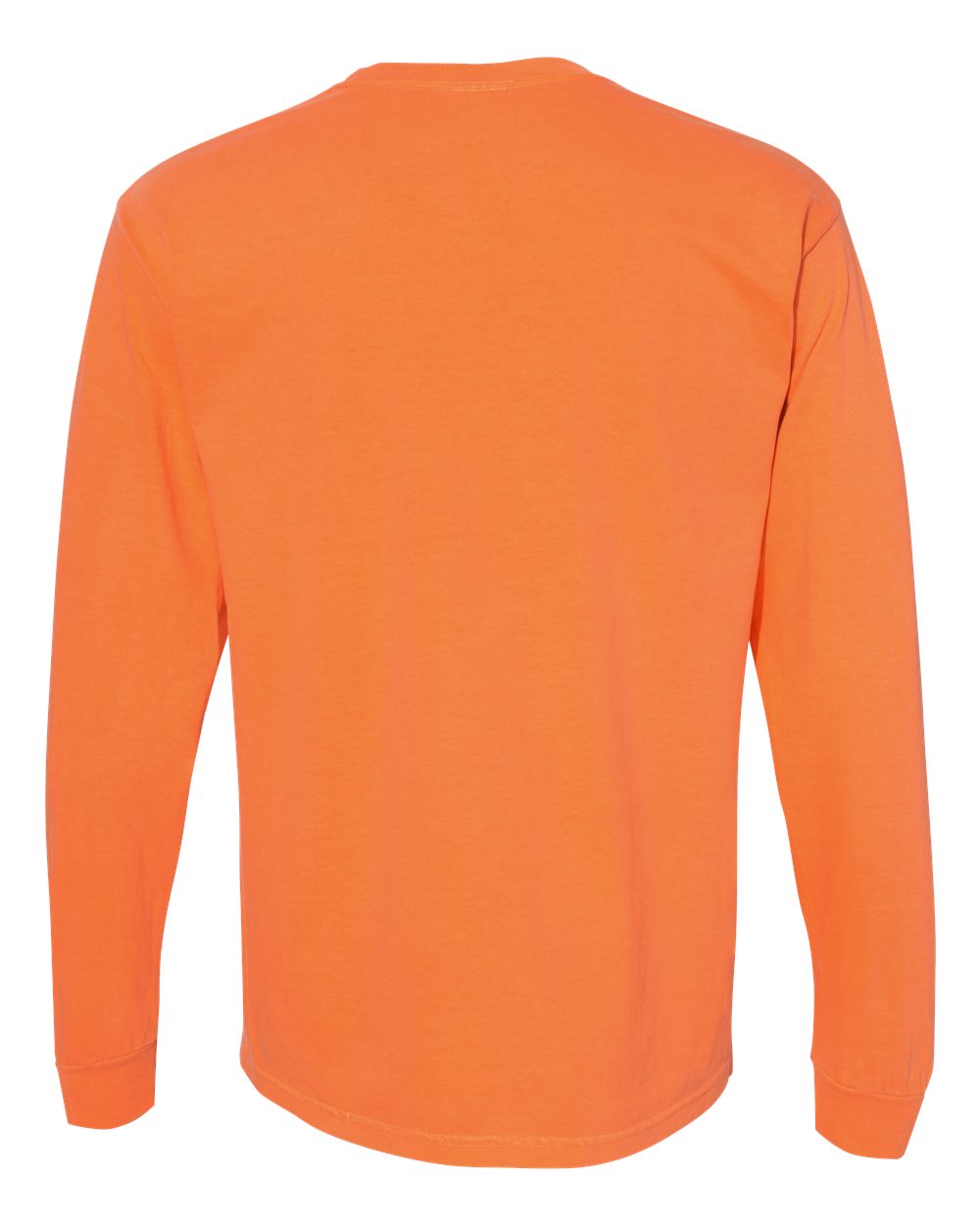 Front View of Burnt Orange Garment-Dyed Heavyweight Long Sleeve T-Shirt - 6014