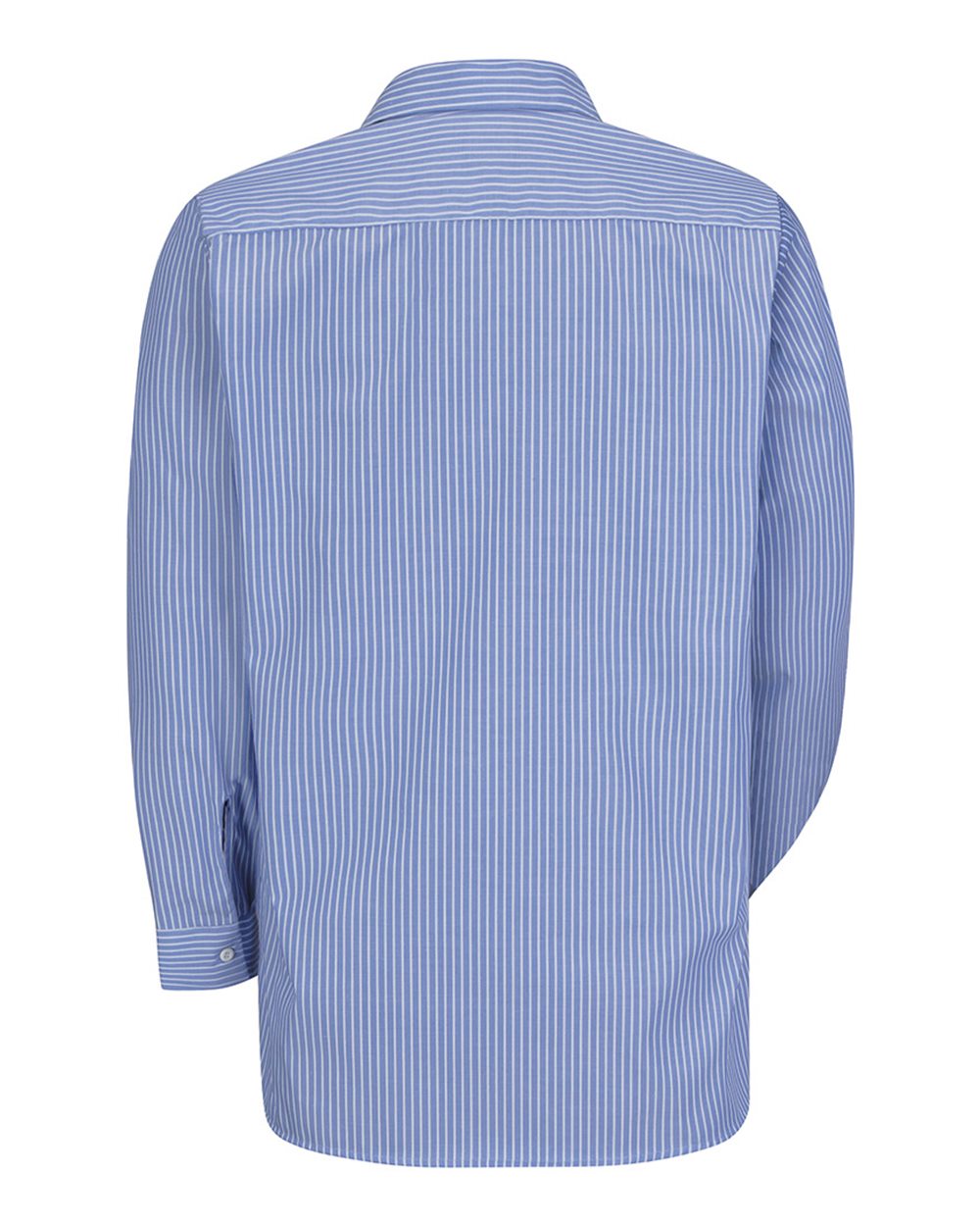 Front View of BW-GM Blue/ White Premium Long Sleeve Work Shirt - SP10