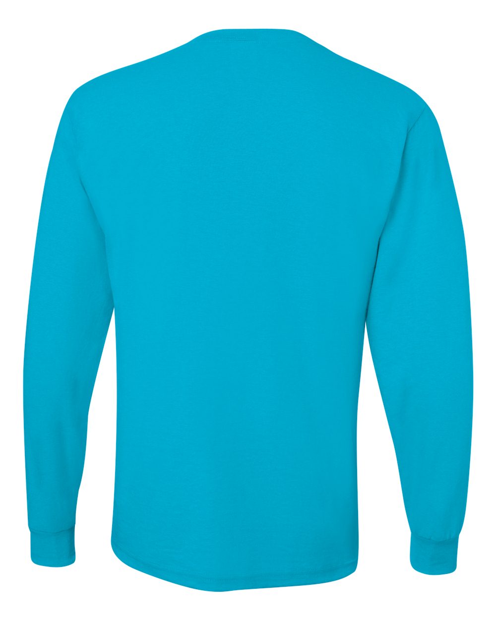Rear View of California Blue Dri-Power® Long Sleeve 50/50 T-Shirt - 29LSR
