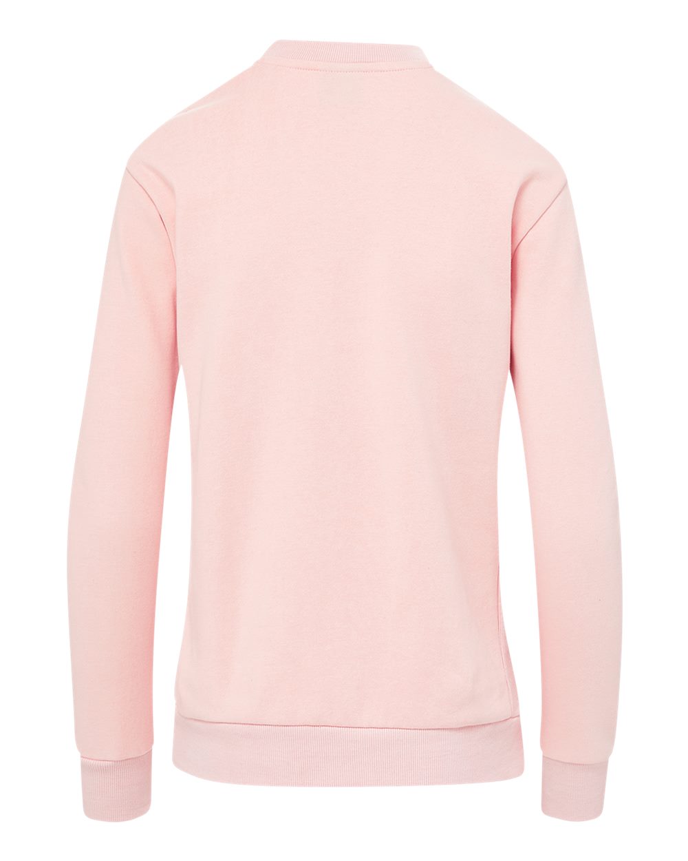 Rear View of Cameo Pink Women&#39;s Raelynn Cloud Fleece Crewneck Sweatshirt - W23140
