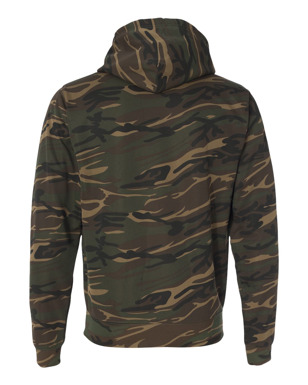 Front View of Camo Polyester Tailgate Hooded Sweatshirt - 8615