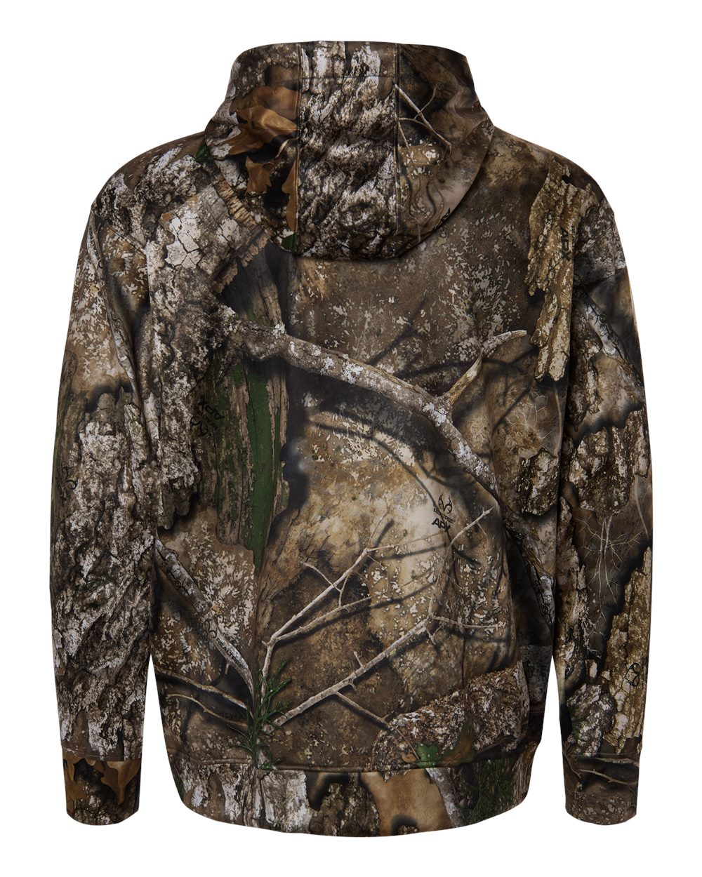 Front View of Camo Unisex Realtree® Performance Full-Zip Hooded Sweatshirt - RT5201 plain