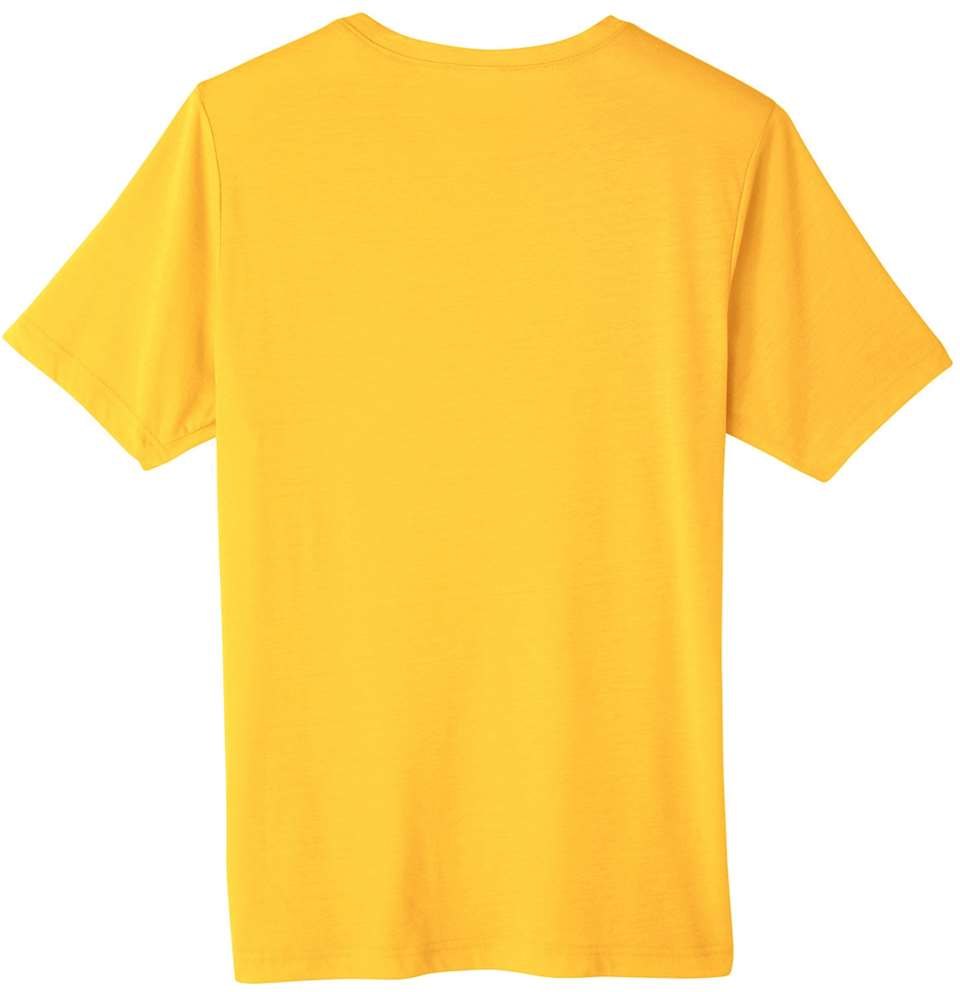 Front View of Campus Gold Unisex Fusion ChromaSoft™ Performance T-Shirt - CE111