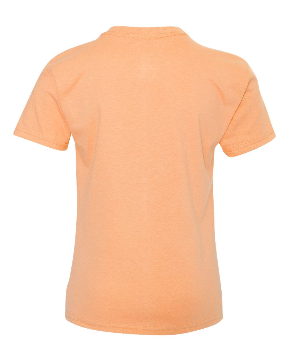 Rear View of Candy Orange Authentic Youth T-Shirt - 5450